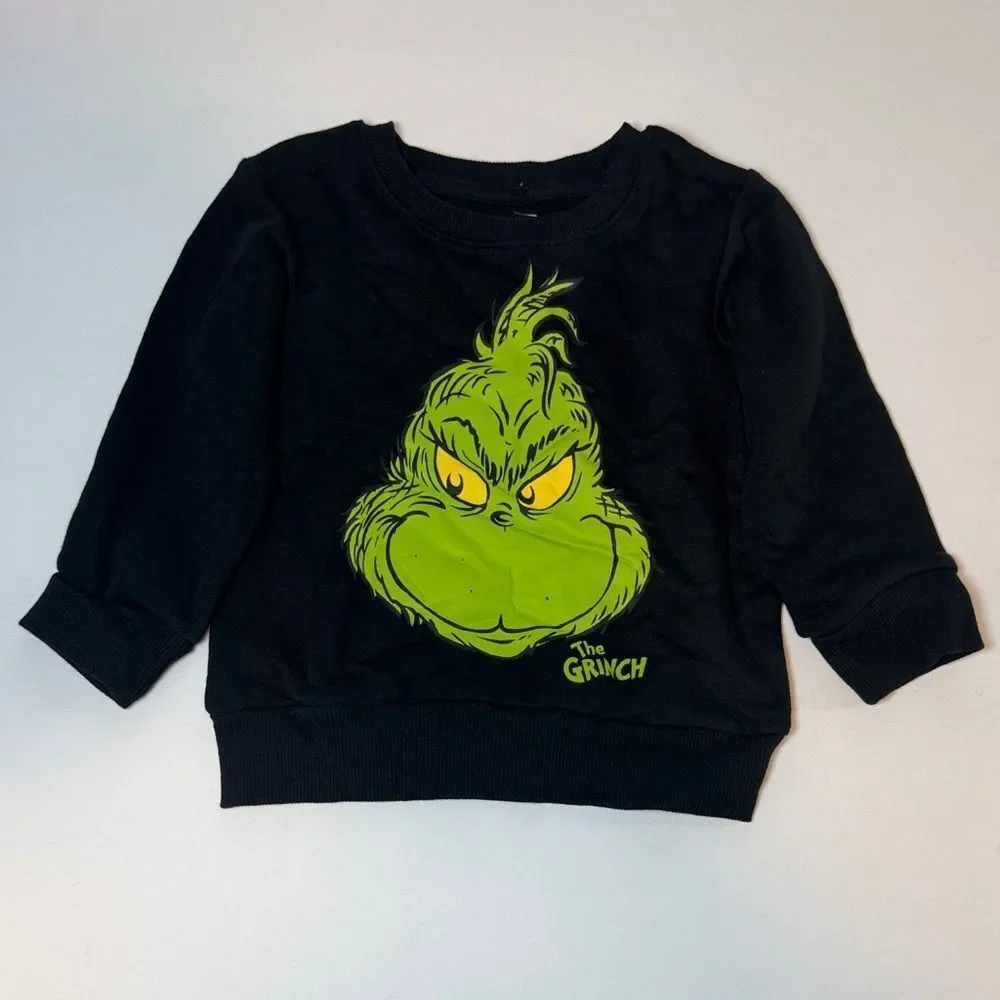 The Grinch Kids Black Sweatshirt Size 2T